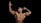 topless man with hands up