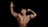 topless man with hands up