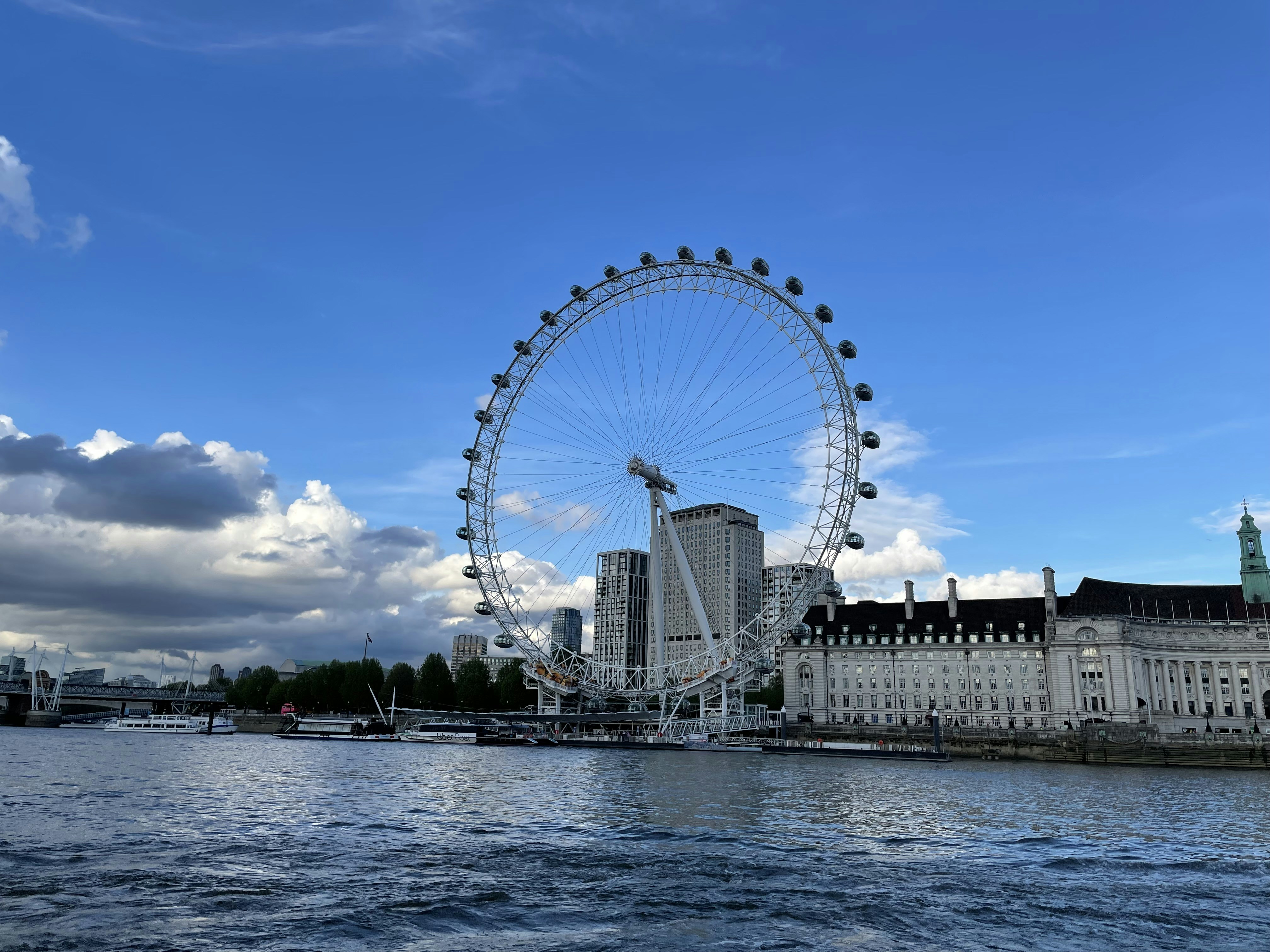 London Eye, South Bank, Waterloo, London across the River Thames