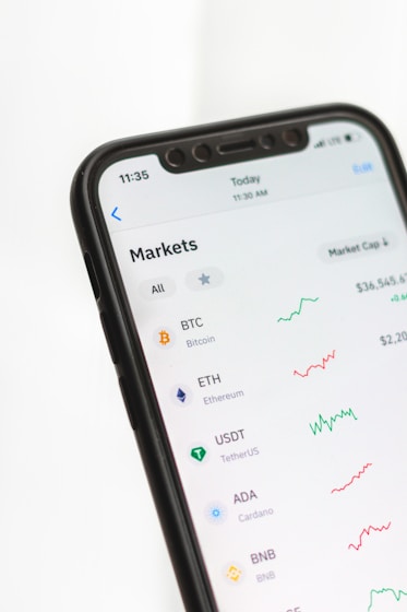 Hardware cryptocurrency wallet device on a desk