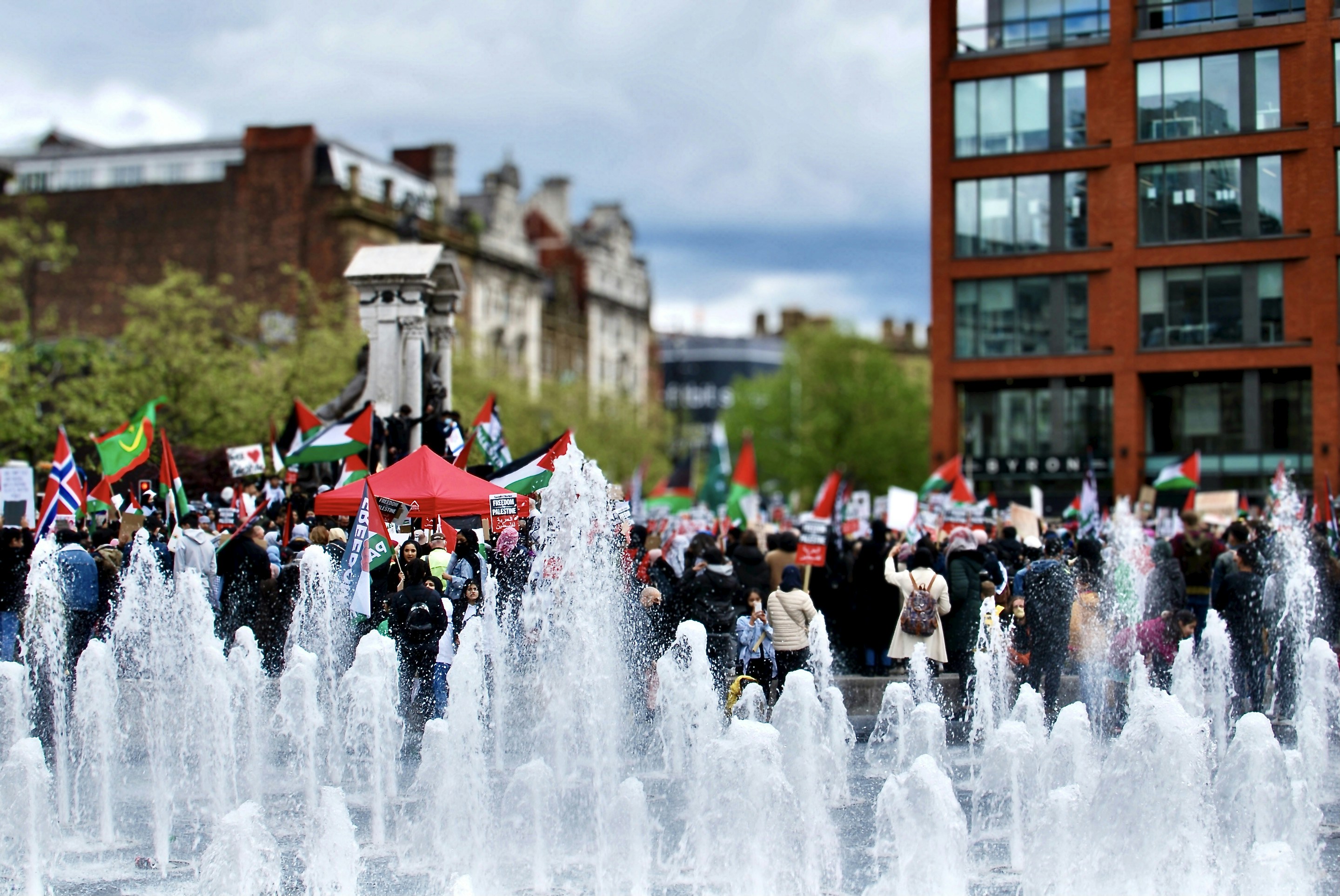 Today #Manchester Piccadilly Gardens Manchester 22.5.21 Protest for Palestine