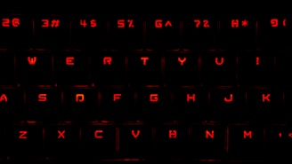 A close-up of a computer keyboard with RGB backlighting