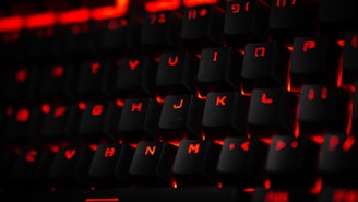 black and red computer keyboard
