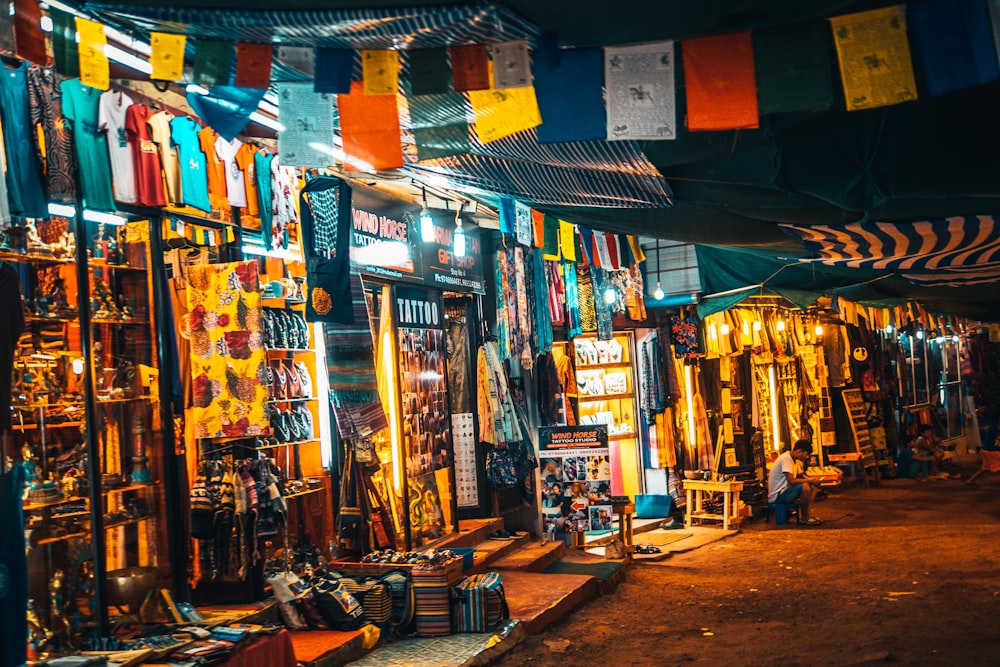 assorted color wall with assorted posters