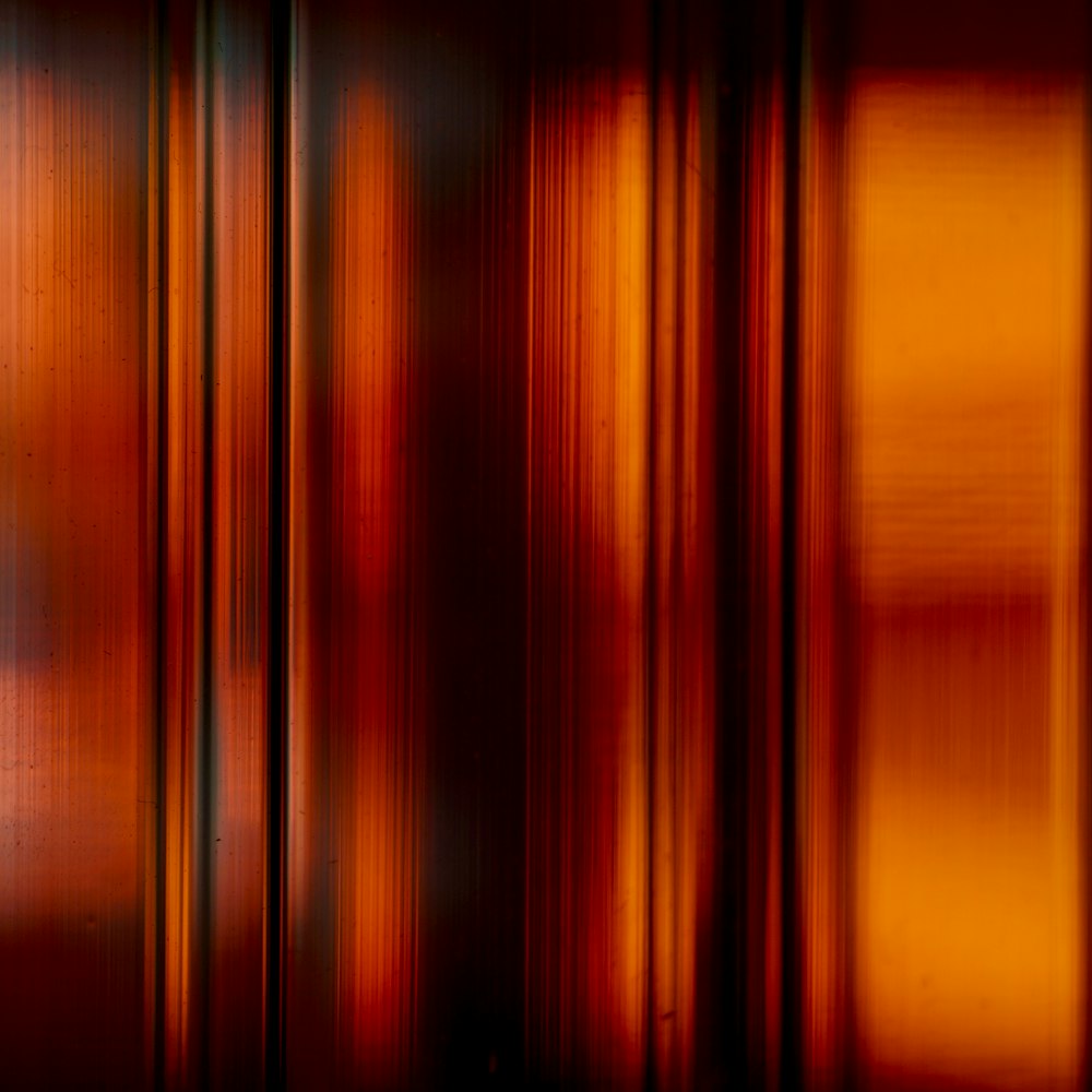 orange and black light reflection