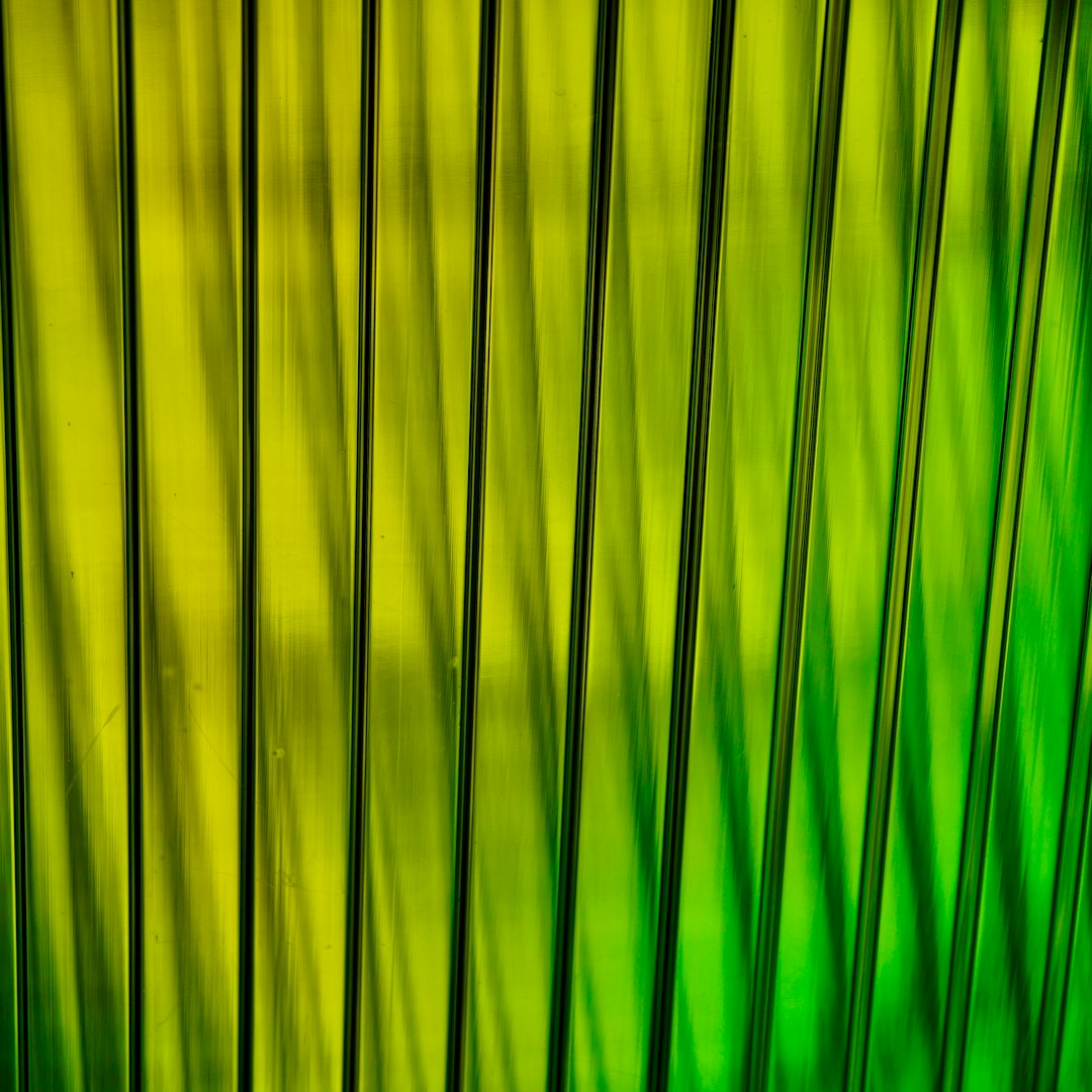 green and yellow striped textile