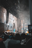 A successful product launch event with a large audience.