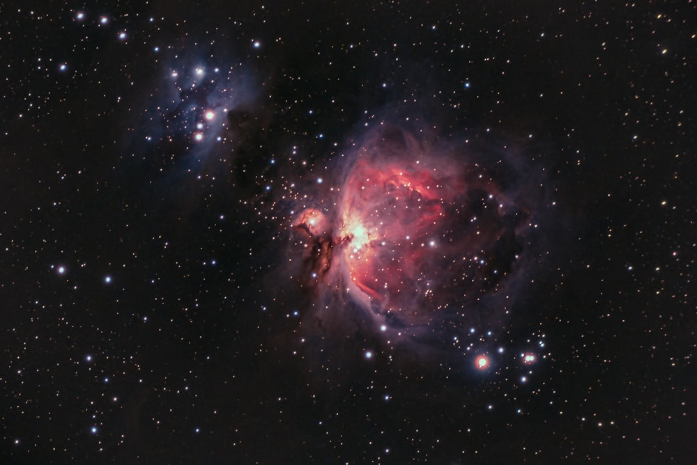 purple and black galaxy with stars