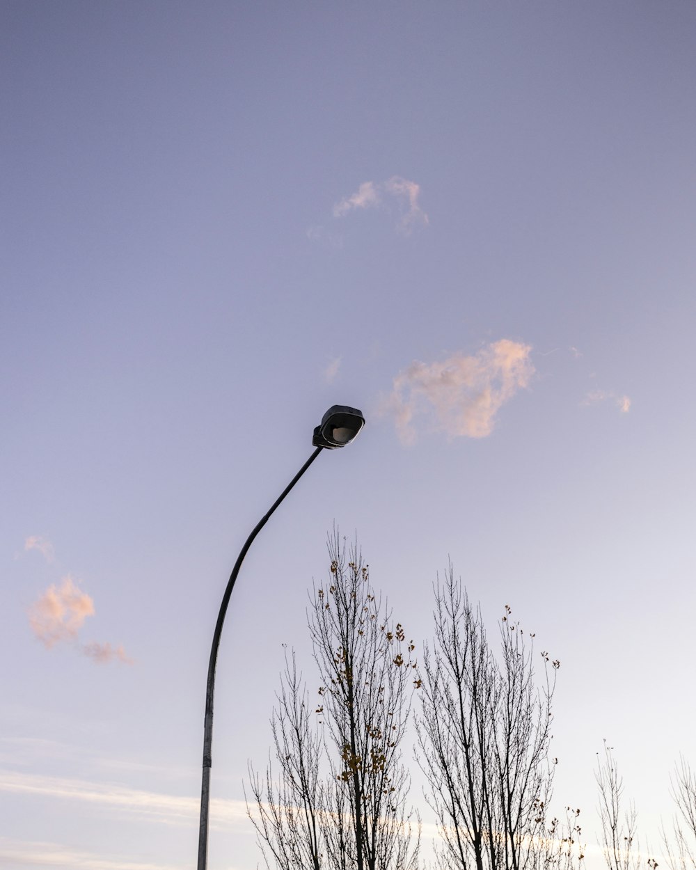 Lampione nero sotto il cielo blu durante il giorno