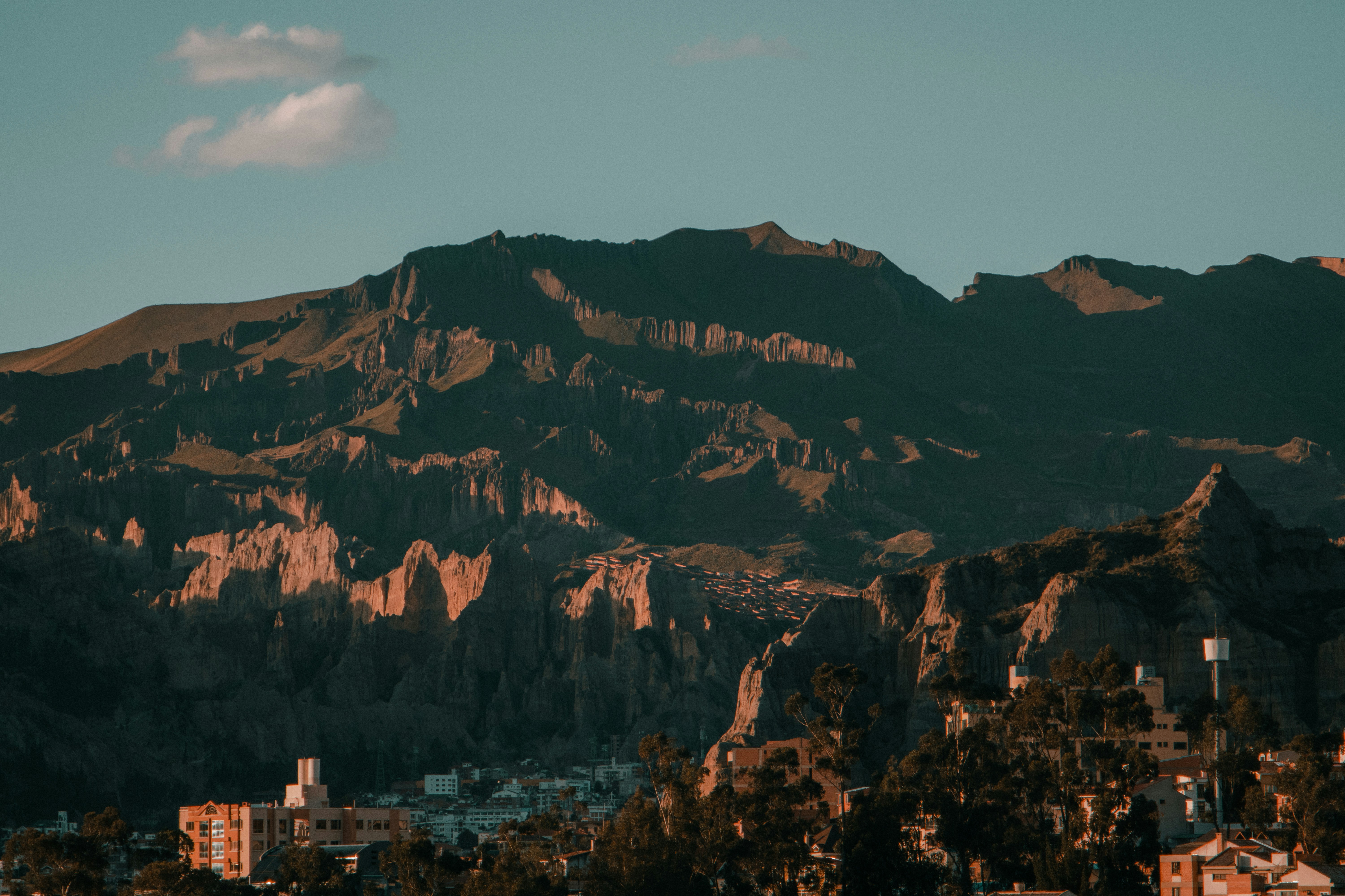 brown and white mountain under blue sky during daytime, 