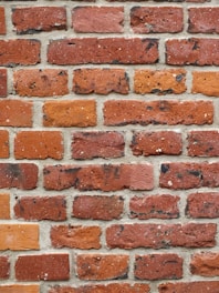 Close-up of textured bricks in different colors.