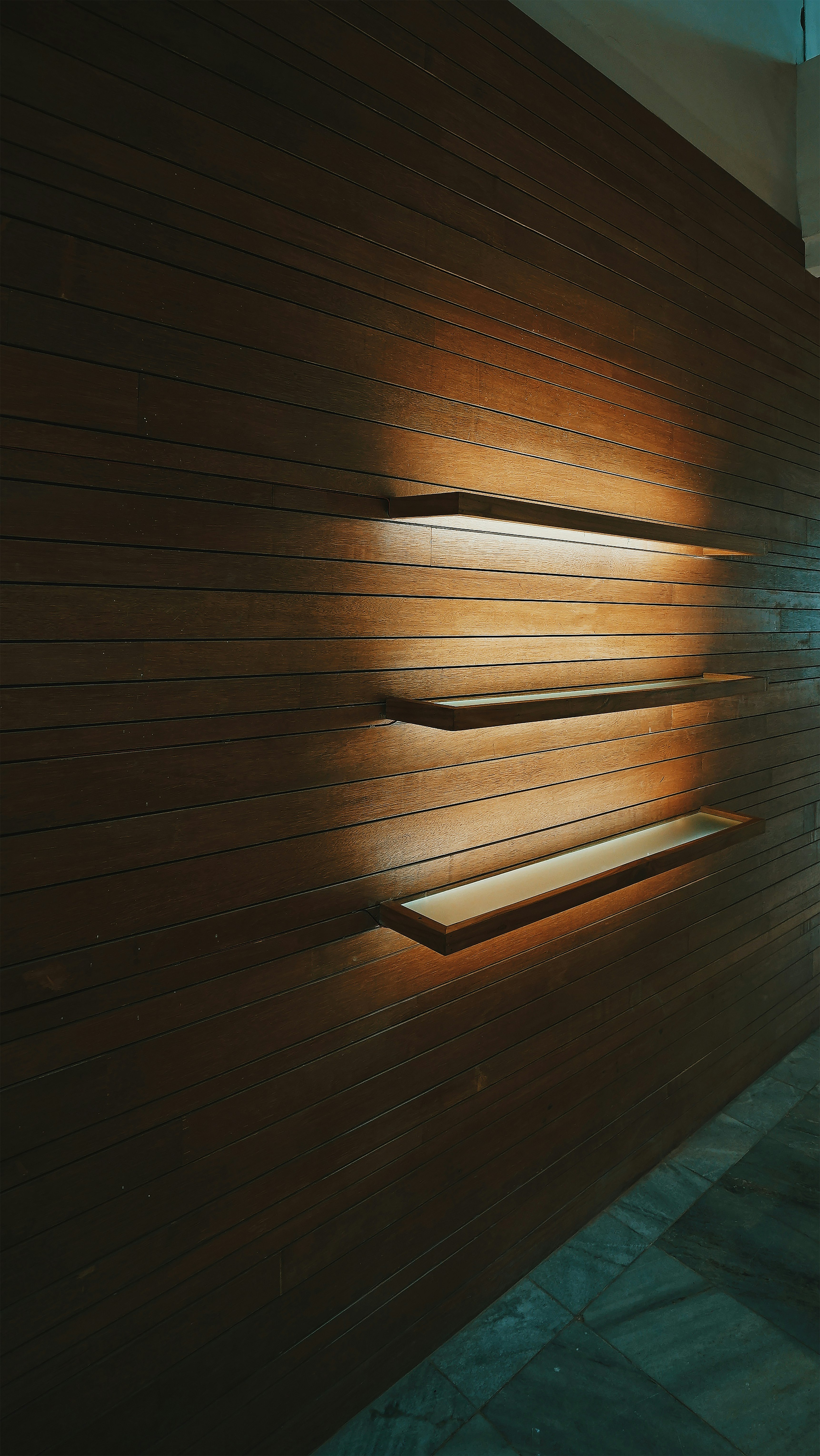 brown wooden ceiling with light