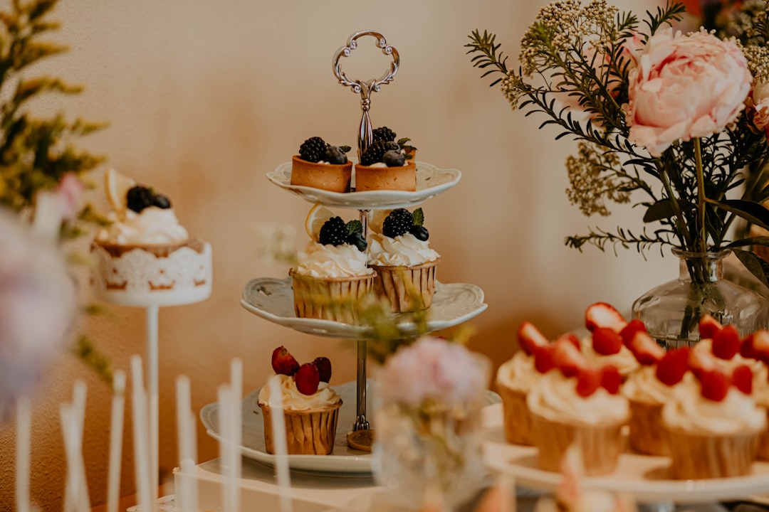 cupcakes on white metal rack