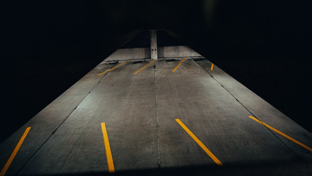 gray and yellow concrete floor