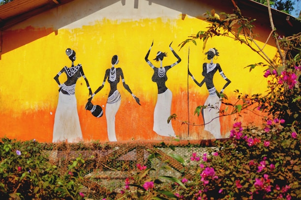 A vibrant mural depicting cultural unity and history, symbolizing the spirit of qilombo.