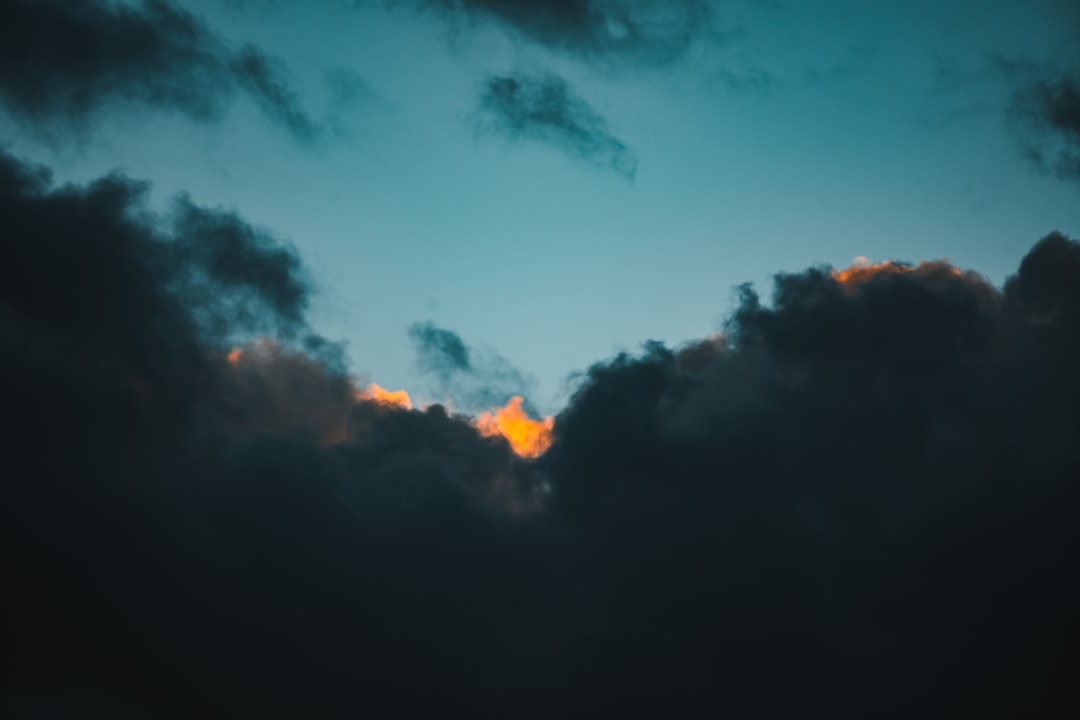 blue and white cloudy sky