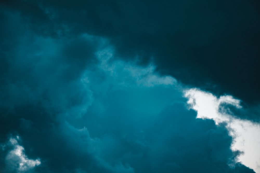 white clouds and blue sky