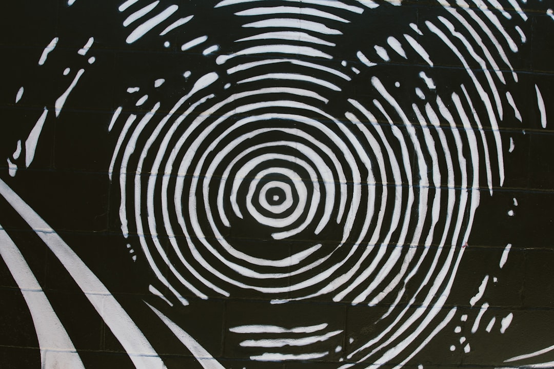 black and white abstract painting,