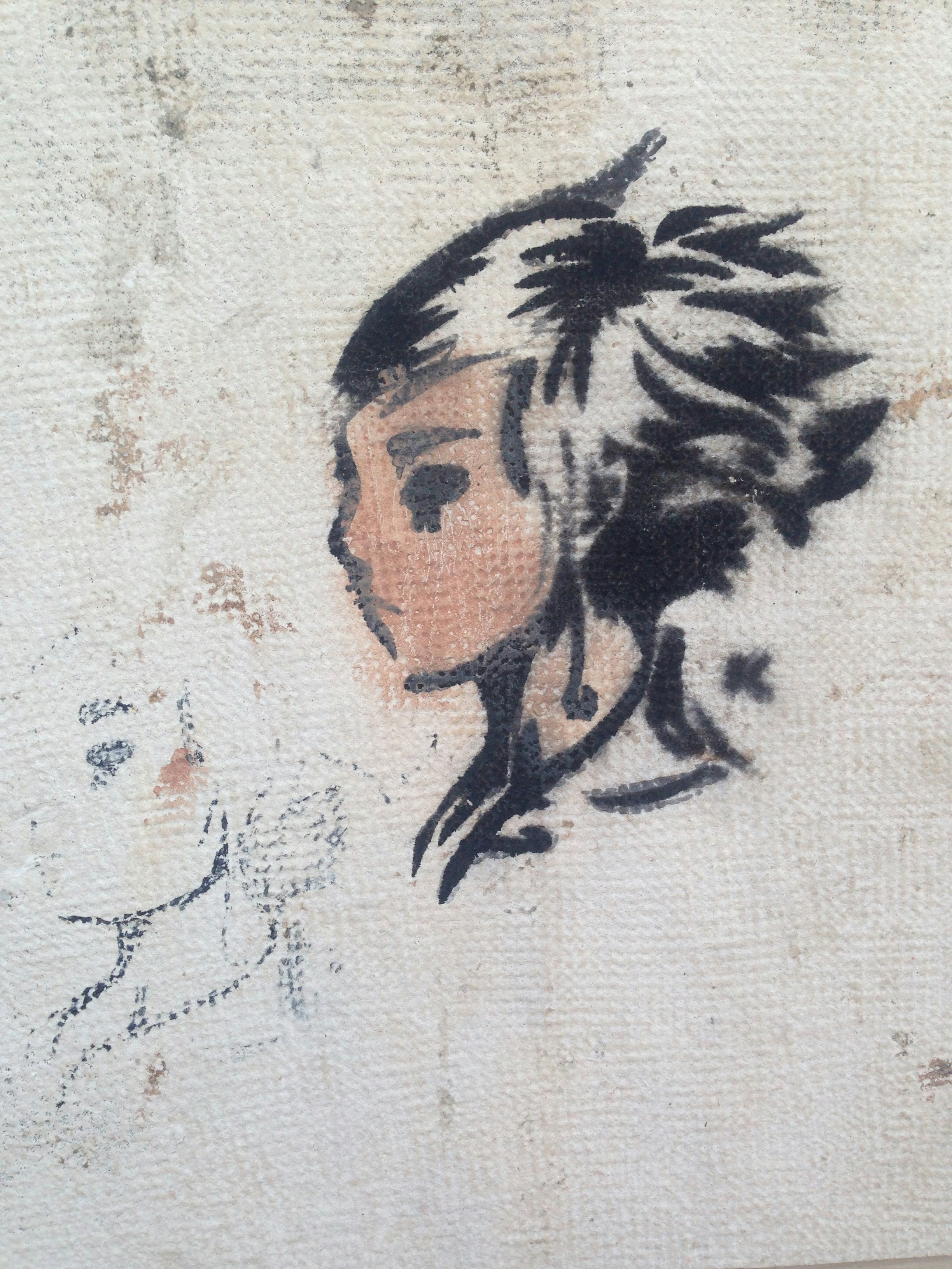 Portrait stylisé d'une personne avec arrière-plan coloré