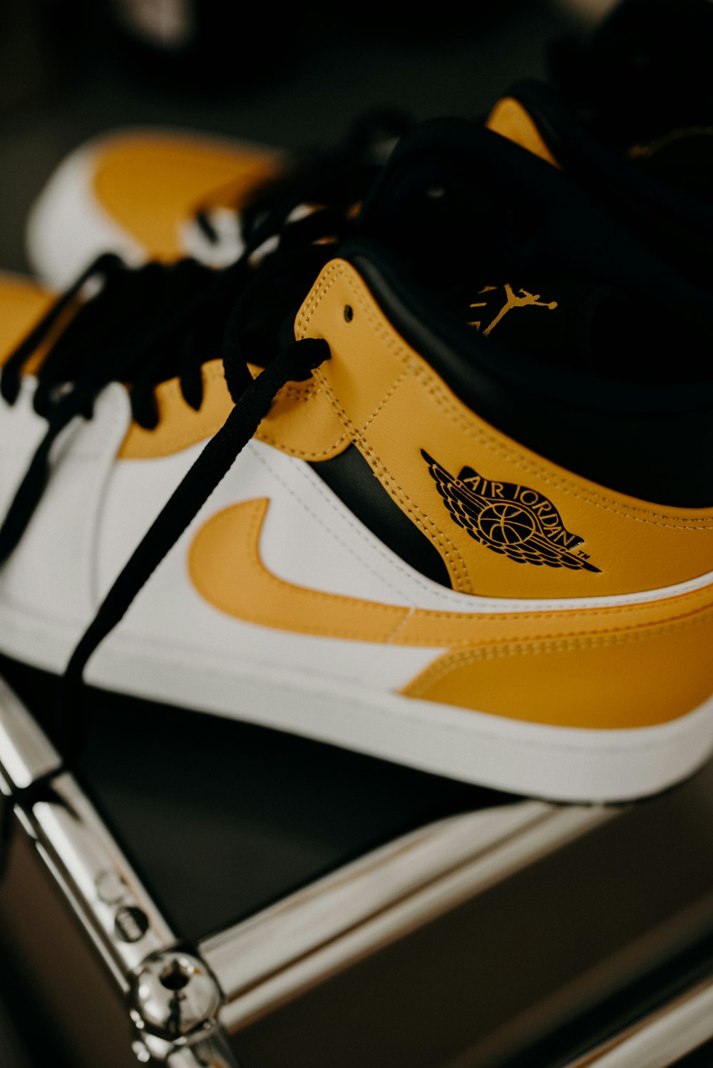 Yellow and white nike air force 1 shoes photo – Free Jordan Image on  Unsplash