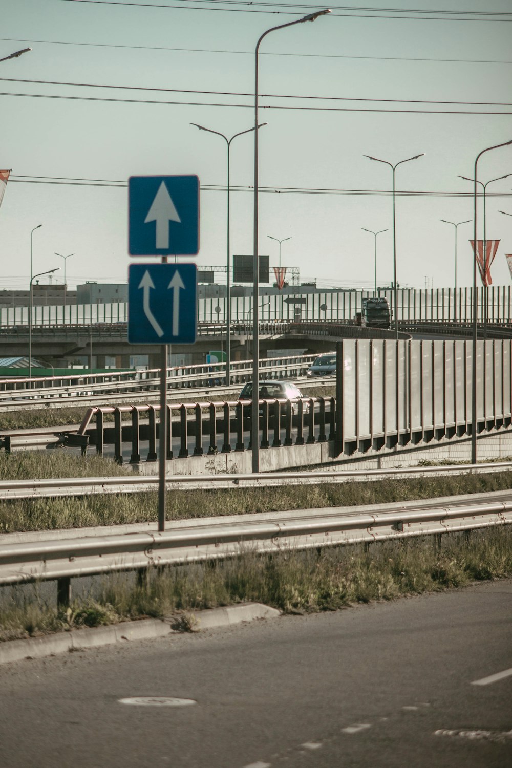 white and red road sign