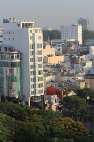 A beautiful landscape of a foreign city showcasing cultural diversity.