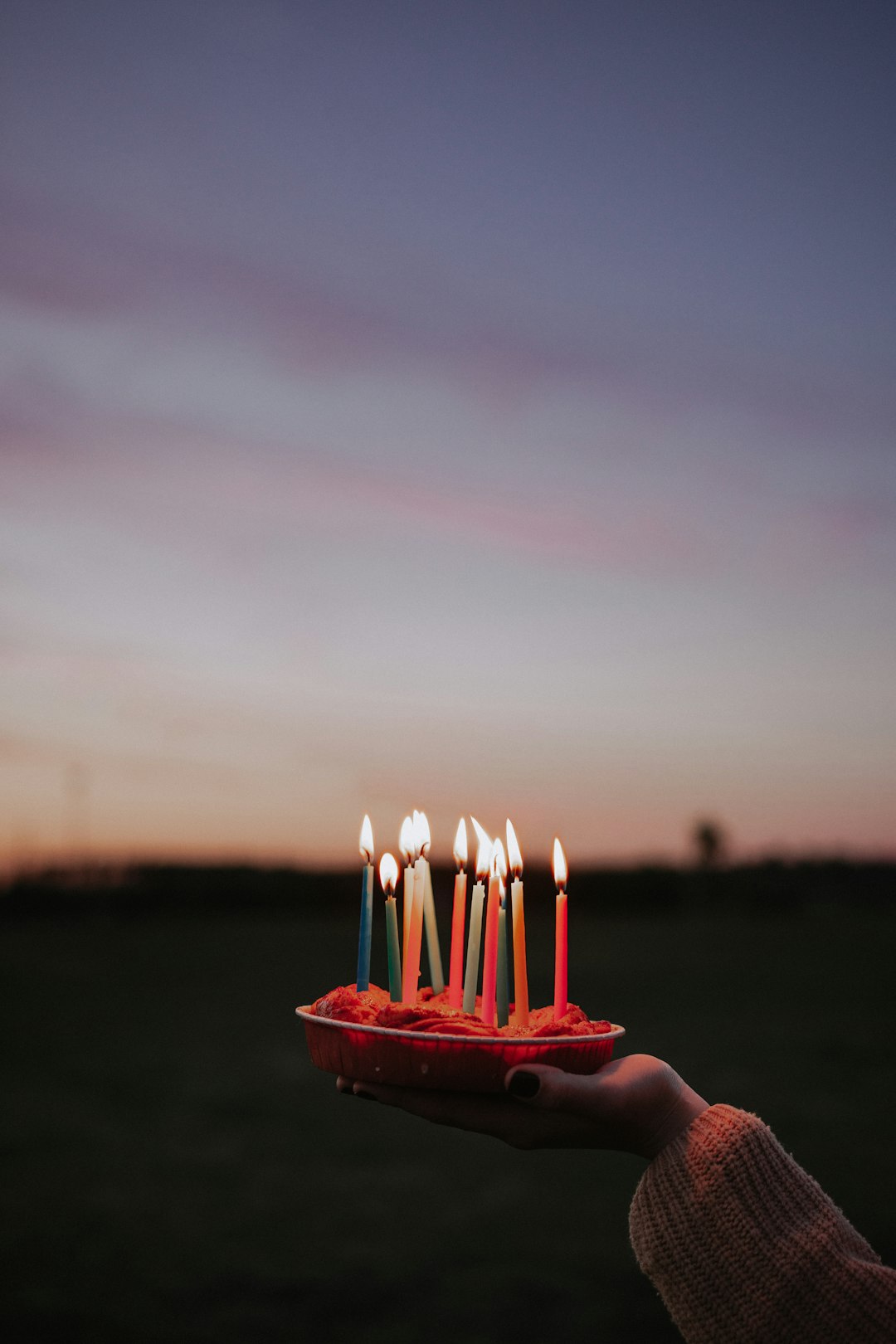 lighted candles on the air