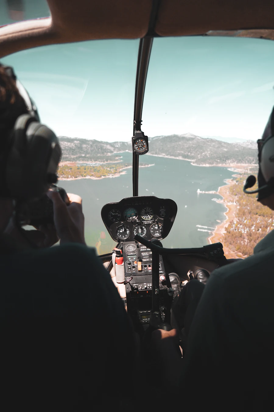 Helicopter over the archipelago