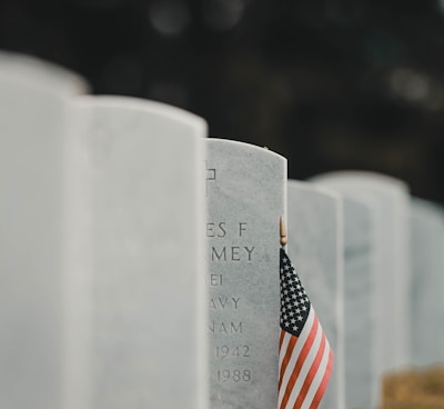 white book page with us a flag