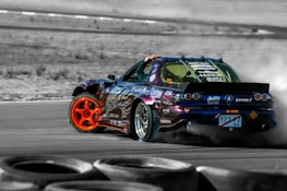 A vibrant screenshot from a popular sim racing game showing a tight corner.