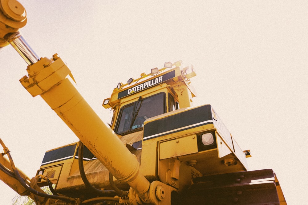 yellow heavy equipment on a sunny day