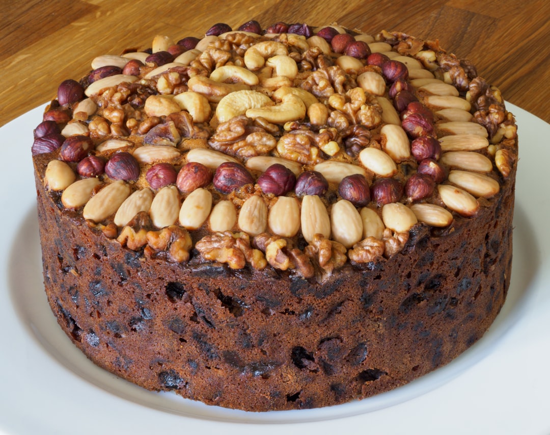 brown pastry on white ceramic plate