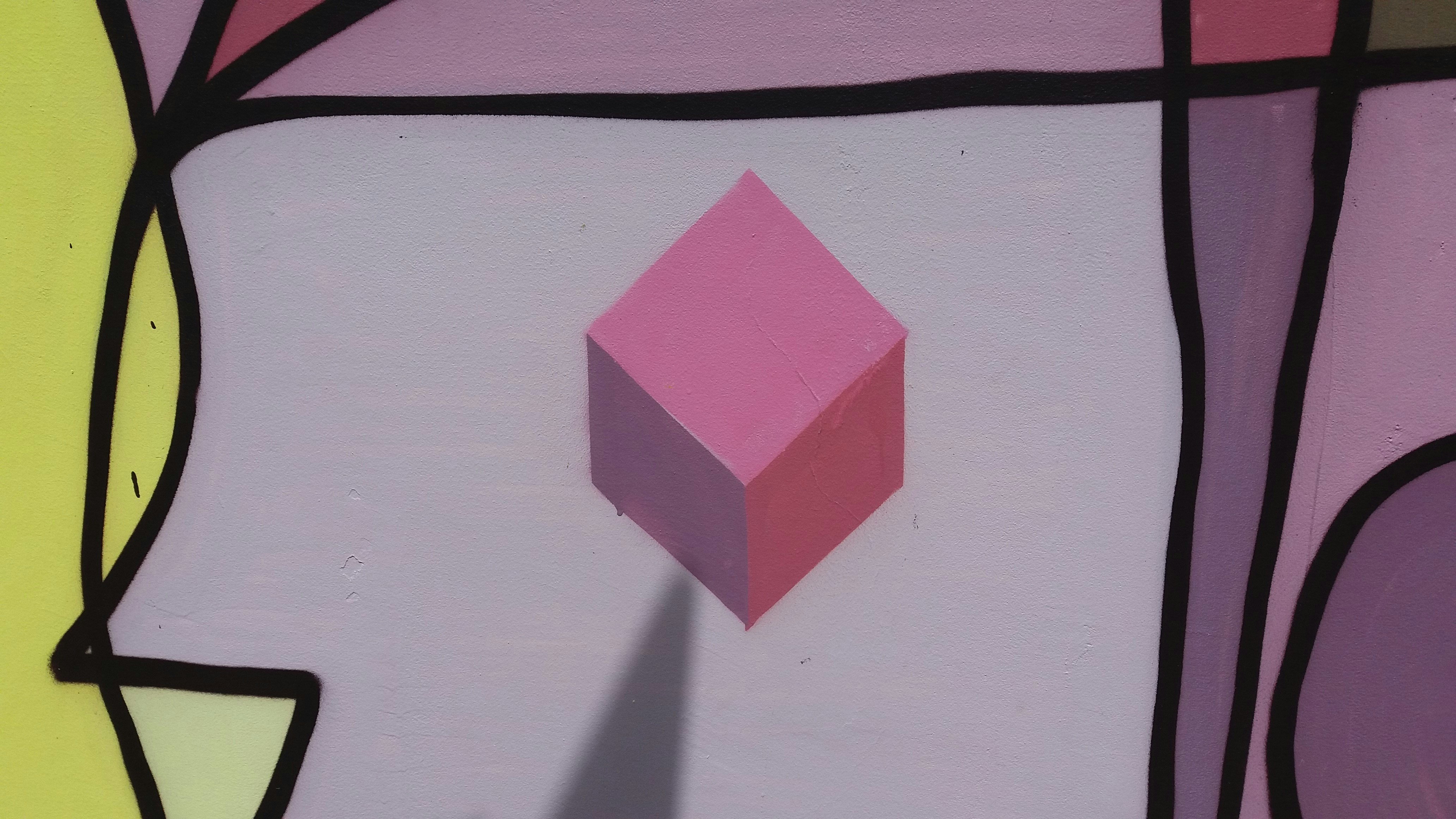 red square on white table