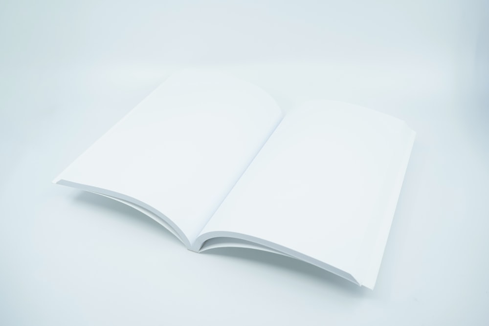 white book on white table