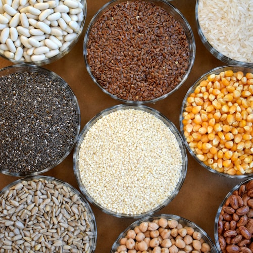 white rice on stainless steel bowls