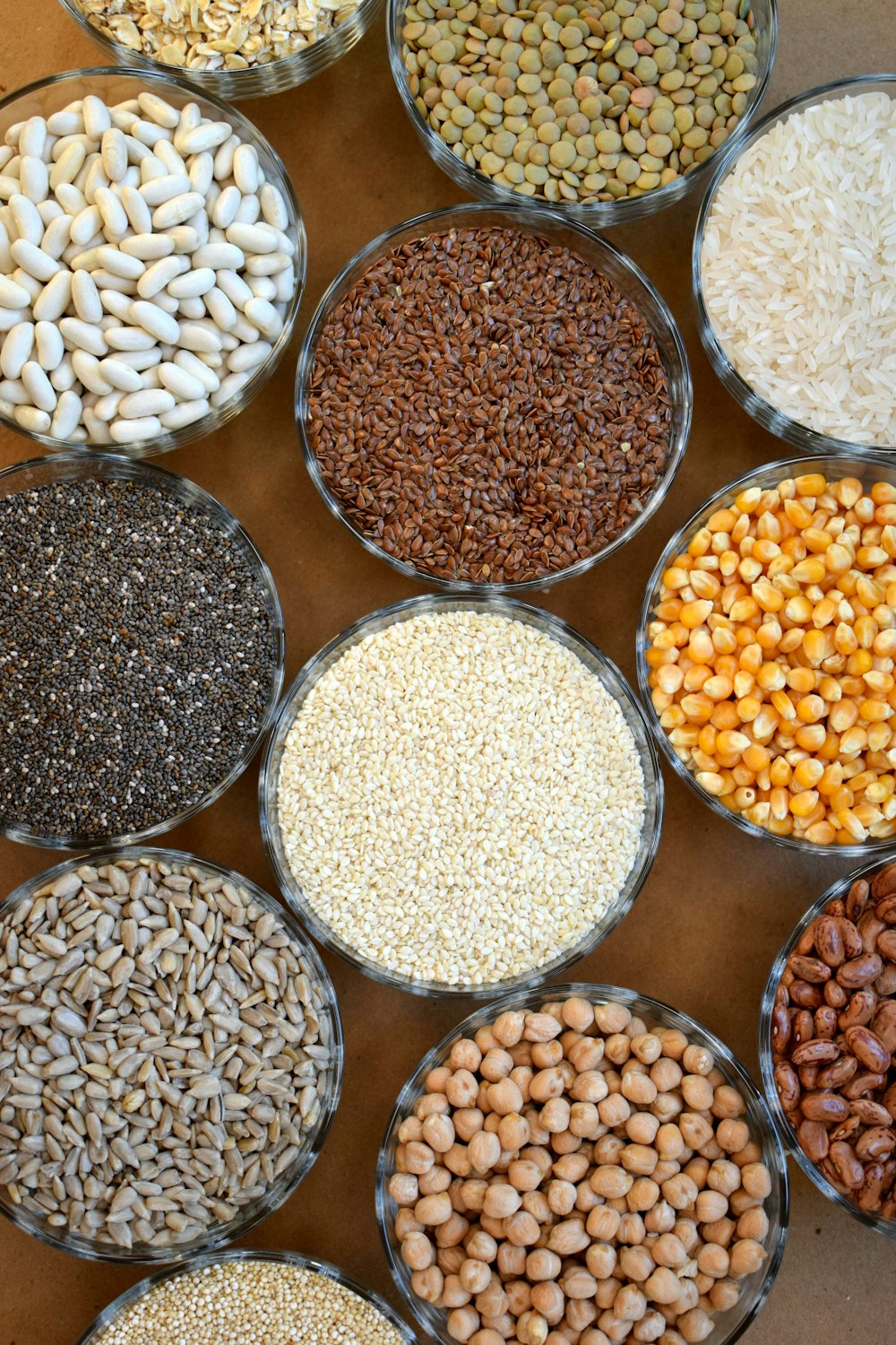 white rice on stainless steel bowls