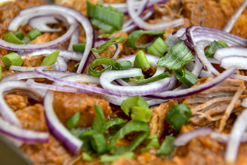 green and brown vegetable dish