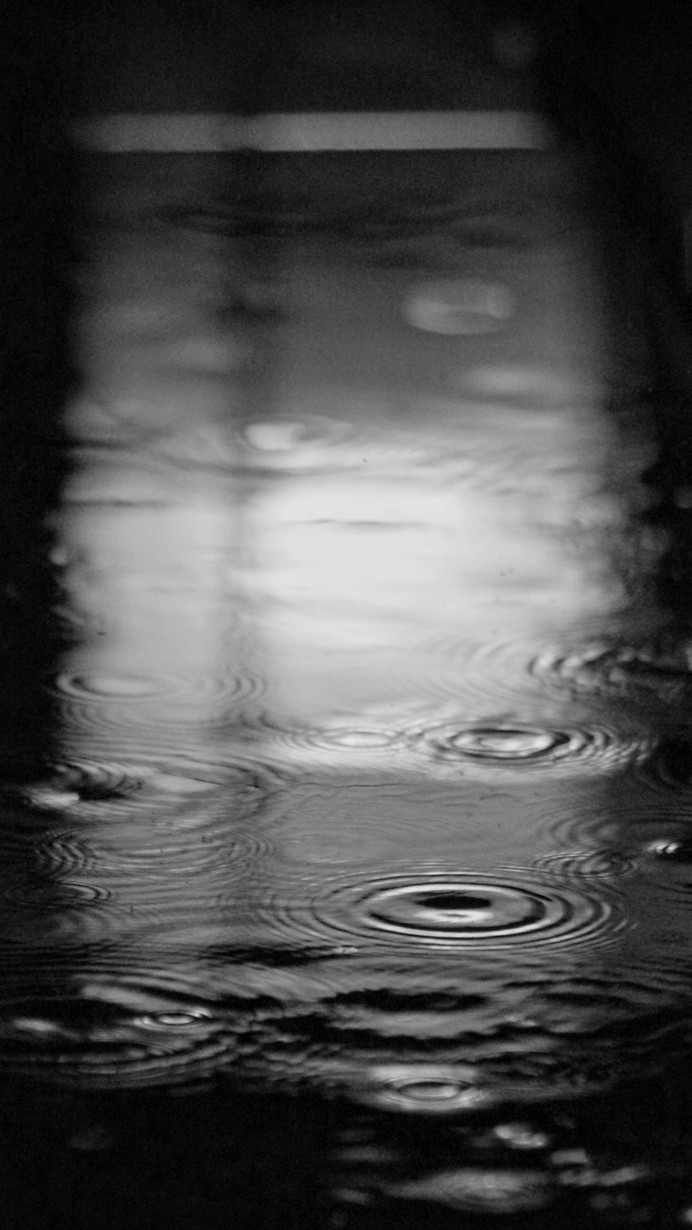 water droplets on body of water