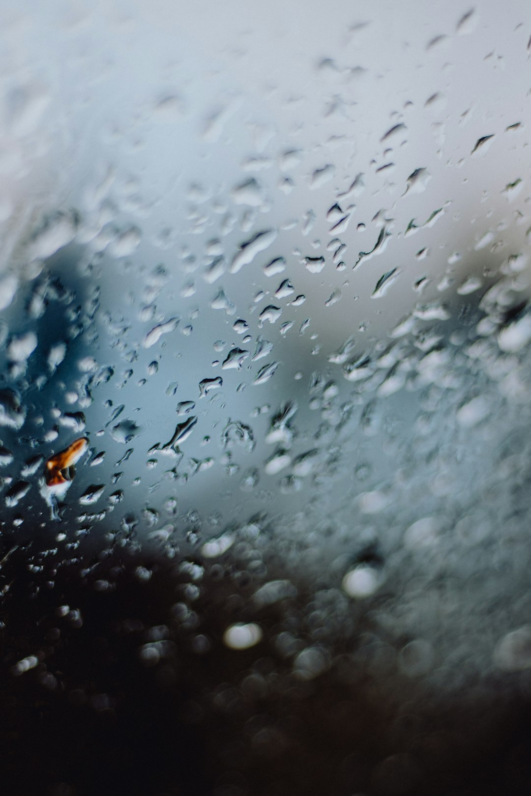 water droplets on glass window