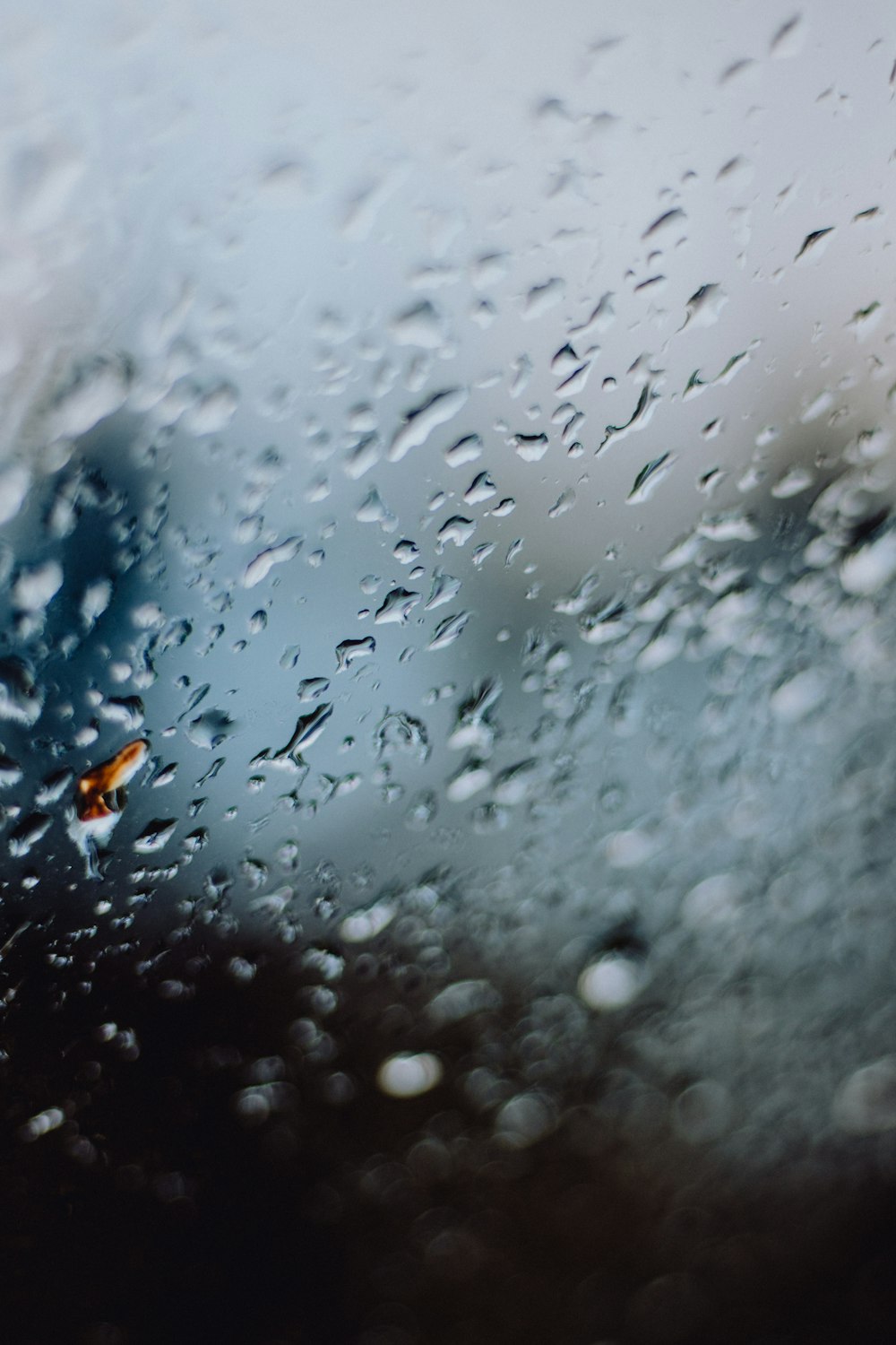 water droplets on glass window