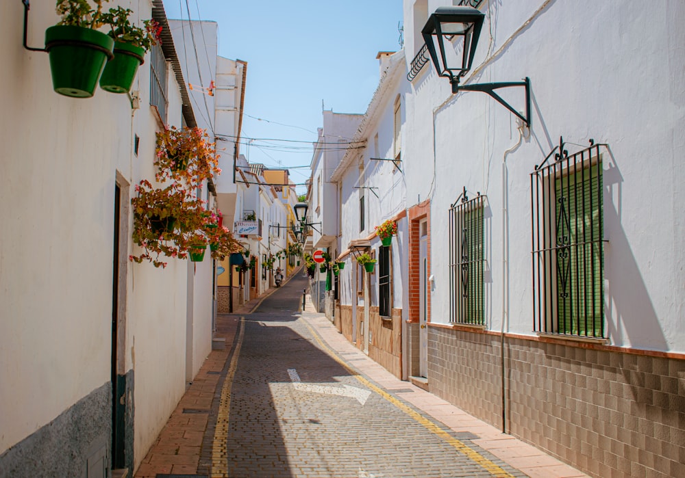 straten in het dorpje Estepona