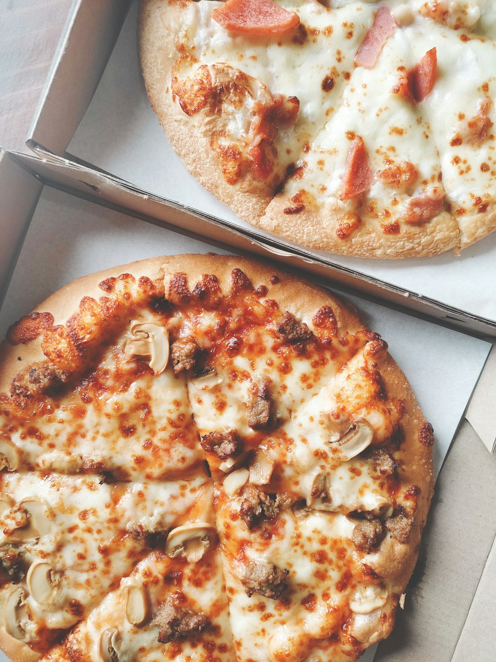 pizza on white ceramic plate