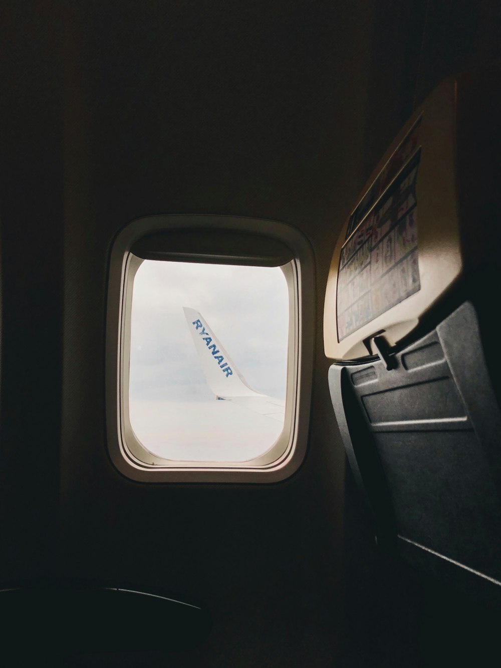 airplane window view of airplane window