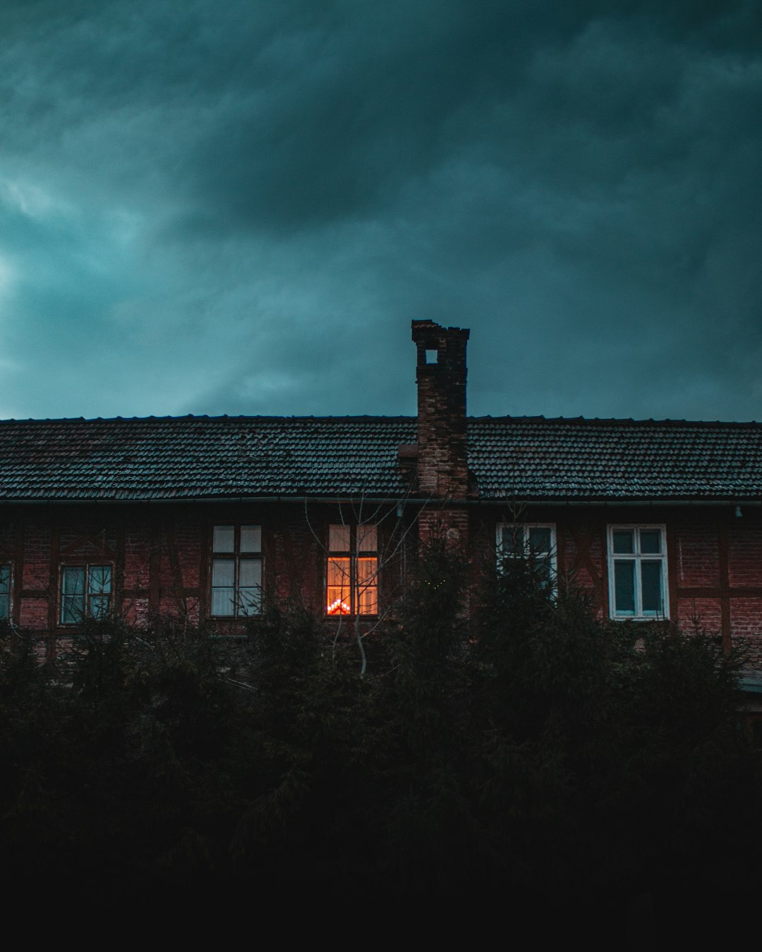 brown concrete building during night time