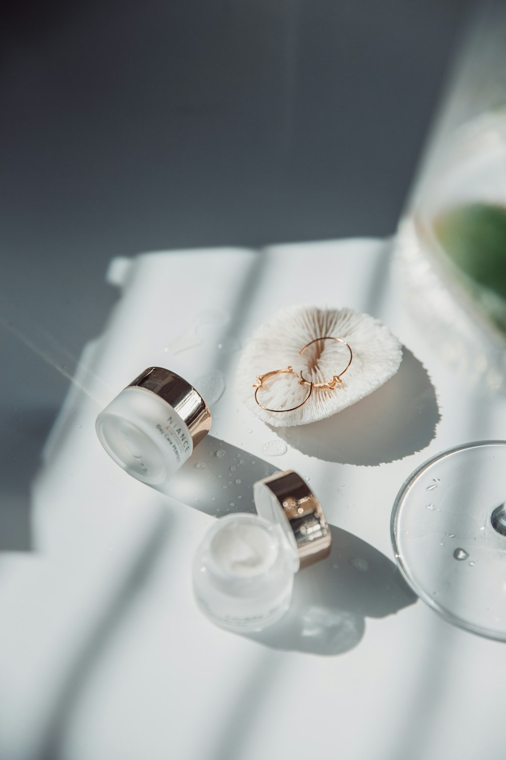 silver ring on white tissue paper