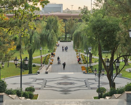 People walking on park during daytime — Tashkent, Uzbekistan