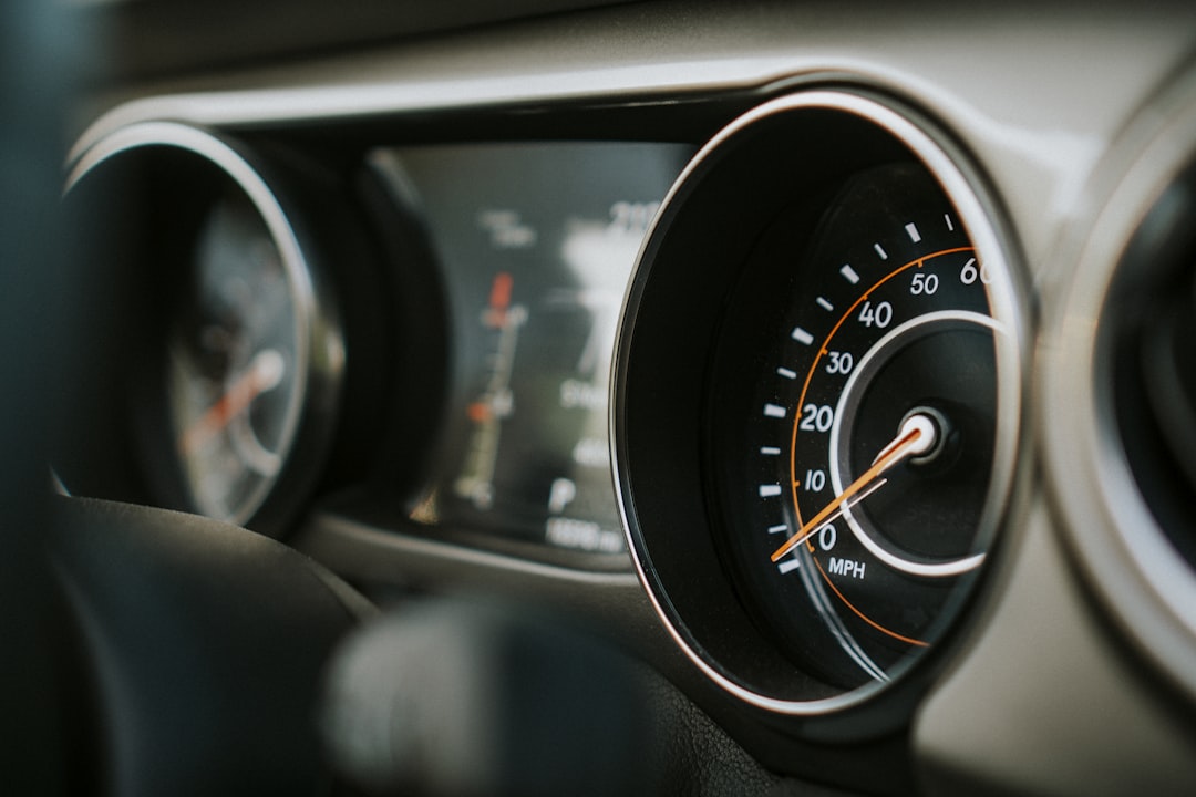 black car instrument panel cluster,