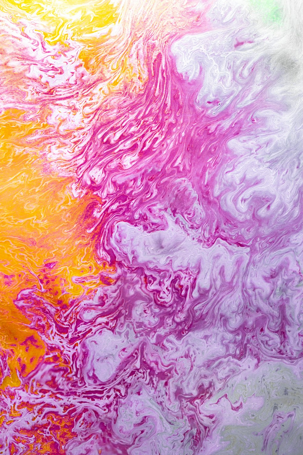 Pintura abstracta rosa y blanca