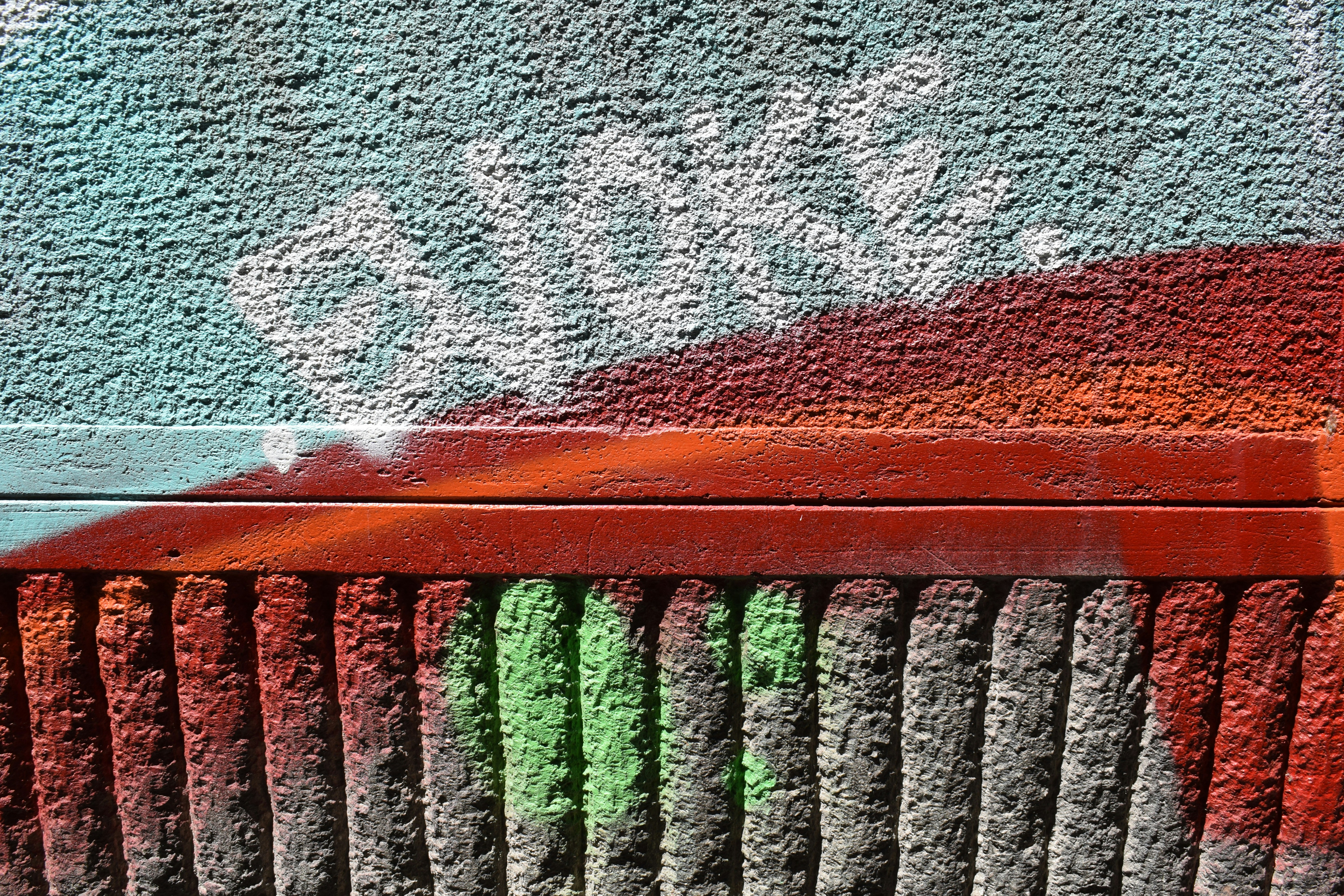 red and gray concrete wall