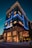 brown and blue concrete building during nighttime